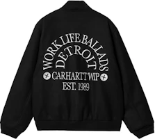Lookbook Carhartt WIP 棒球羅紋字母印花長袖外套 I03243589XX-412