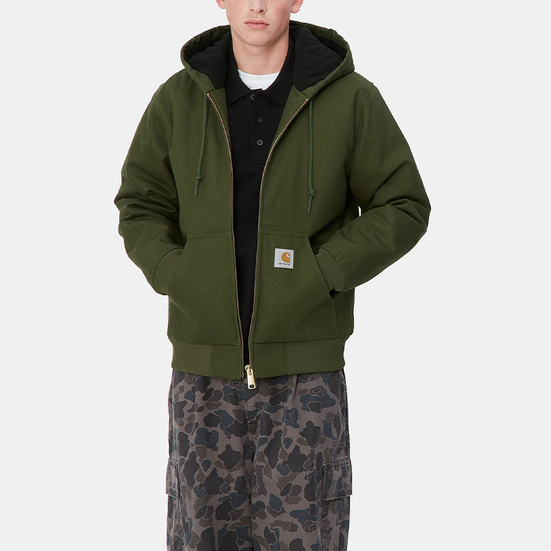 Carhartt WIP Active Hoodie Jacket Green Unisex with Kangaroo Pocket I023083-2BR-01 圖 5