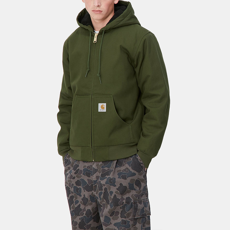 Carhartt WIP Active Hoodie Jacket Green Unisex with Kangaroo Pocket I023083-2BR-01 圖 6