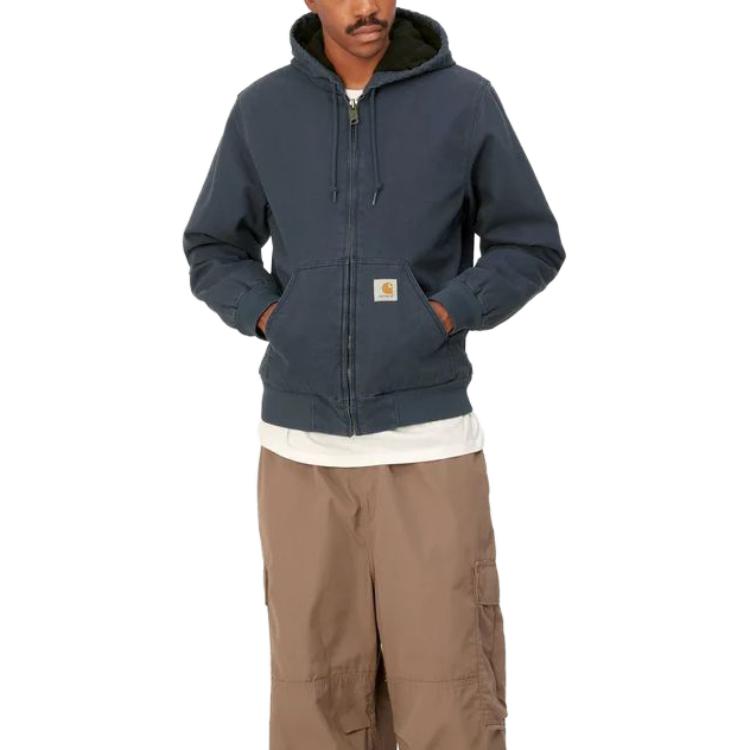 Purchase Carhartt WIP Active Jacket Hoodie Zip-Up Warna Solid - Biru. I023083-01-60