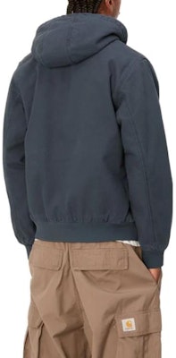 Carhartt WIP Active Jacket Solid Color Zip-Up Hoodie Jacket - Blue. I023083-01-60 Sizing Carhartt WIP Active Jacket Solid Color Zip-Up Hoodie Jacket - Blue. I023083-01-60