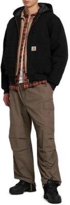 Carhartt WIP 黑色连帽夹棉拉链工装外套 I027360BLKBLACK Lookbook Carhartt WIP 黑色连帽夹棉拉链工装外套 I027360BLKBLACK