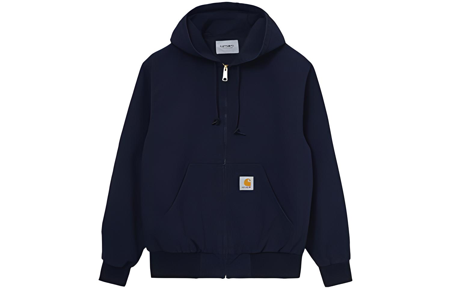 Carhartt WIP Active Jacket Deep Blue Logo Hoodie Classic Style I026484-1C-02