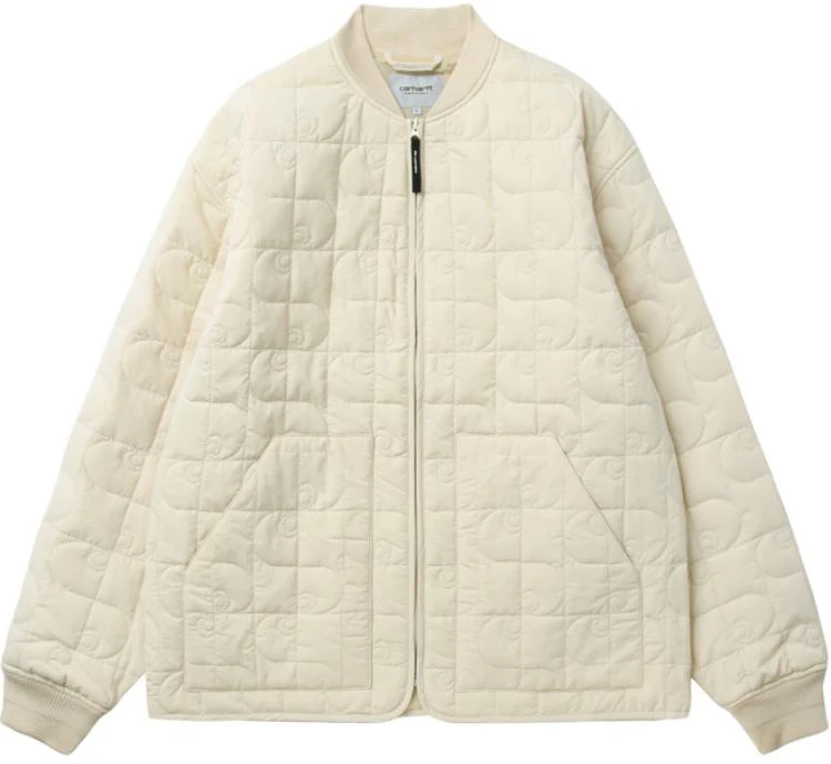 carhartt-wip-all-over-logo-quilted-stand-collar-jacket-beige-unisex-chxjka-242004-n-bgx
