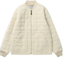 Carhartt WIP All-Over Logo Quilted Stand Collar Jacket Beige Unisex CHXJKA242004N-BGX Carhartt WIP All-Over Logo Quilted Stand Collar Jacket Beige Unisex CHXJKA242004N-BGX