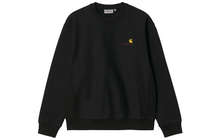 Carhartt WIP American Script Black Crewneck Sweatshirt Casual Pullover I025475-89-XX