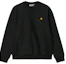 Order Carhartt WIP 美国刺绣黑色圆领卫衣休闲套头衫 I025475-89-XX