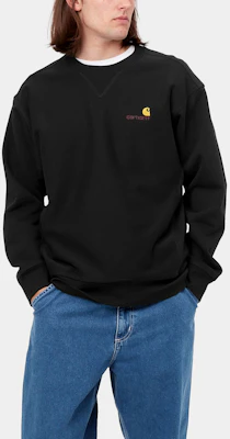 Carhartt WIP 美国刺绣黑色圆领卫衣休闲套头衫 I025475-89-XX Purchase Carhartt WIP 美国刺绣黑色圆领卫衣休闲套头衫 I025475-89-XX