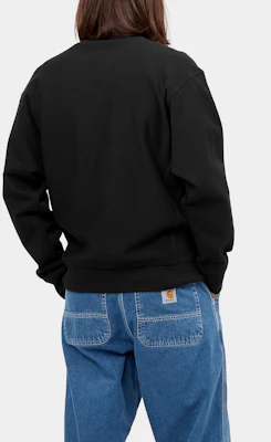 Carhartt WIP 美国刺绣黑色圆领卫衣休闲套头衫 I025475-89-XX Details for Carhartt WIP 美国刺绣黑色圆领卫衣休闲套头衫 I025475-89-XX