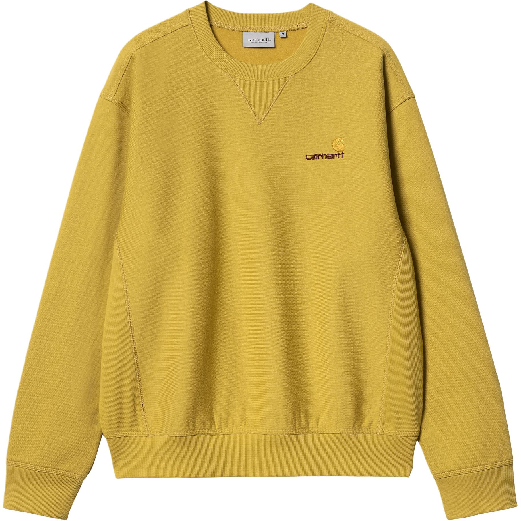 Carhartt WIP American Script Embroidered Logo Crewneck Sweatshirt Loose Fit I025475-29S-XX