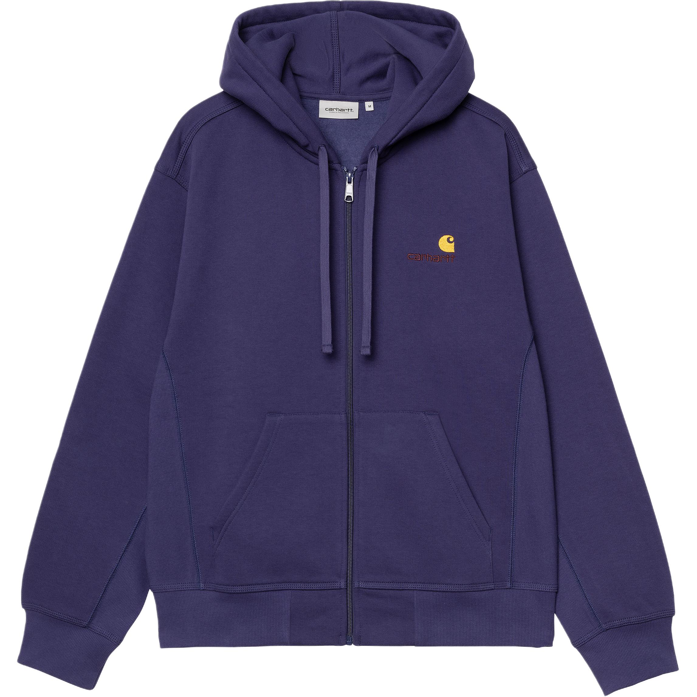 Carhartt WIP American Script FW24 Purple Hooded Jacket Mens Loose Fit I033063-2BZ-XX