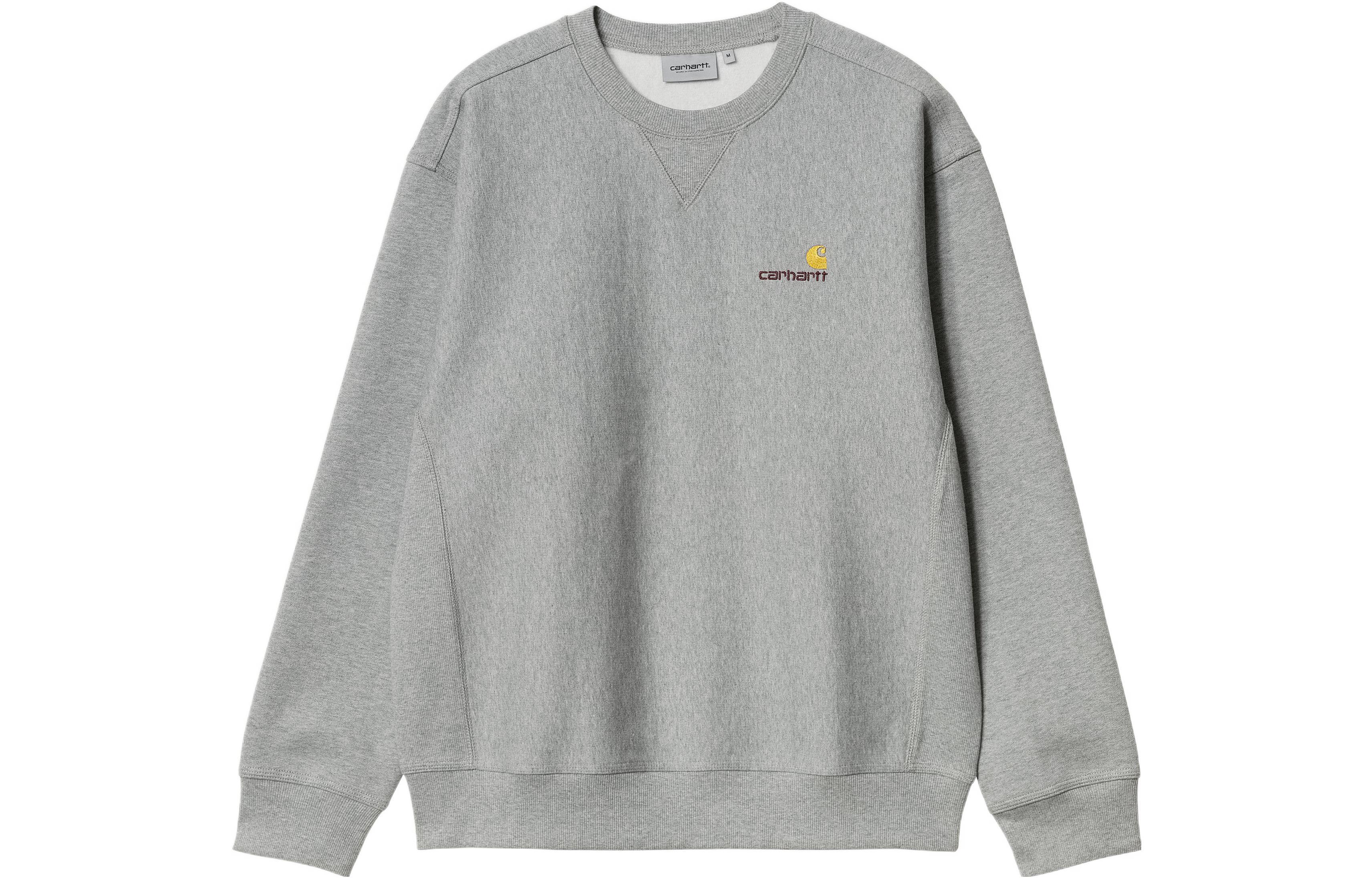 Carhartt WIP American Script Grey Sweatshirt Logo Embroidery Crewneck I025475-V6-XX