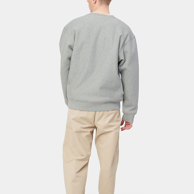 Details for Carhartt WIP 美式灰色刺绣标志圆领卫衣 I025475-V6-XX
