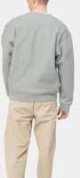 Details for Carhartt WIP American Script Grey Sweatshirt Logo Embroidery Crewneck I025475-V6-XX