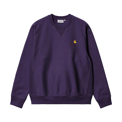 Carhartt WIP American Script Logo Crewneck Sweatshirt Purple () I025475-1N8-XX