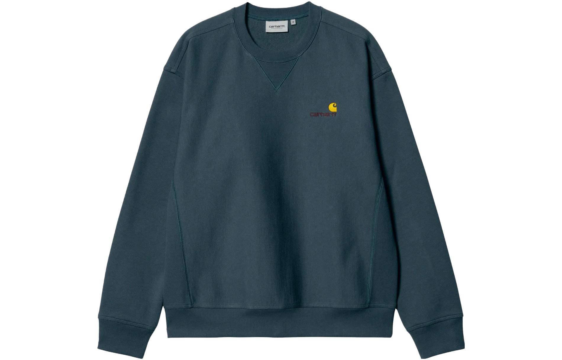 Carhartt WIP American Script Relaxed Crewneck Sweatshirt Navy Blue - I025475-0R-XX