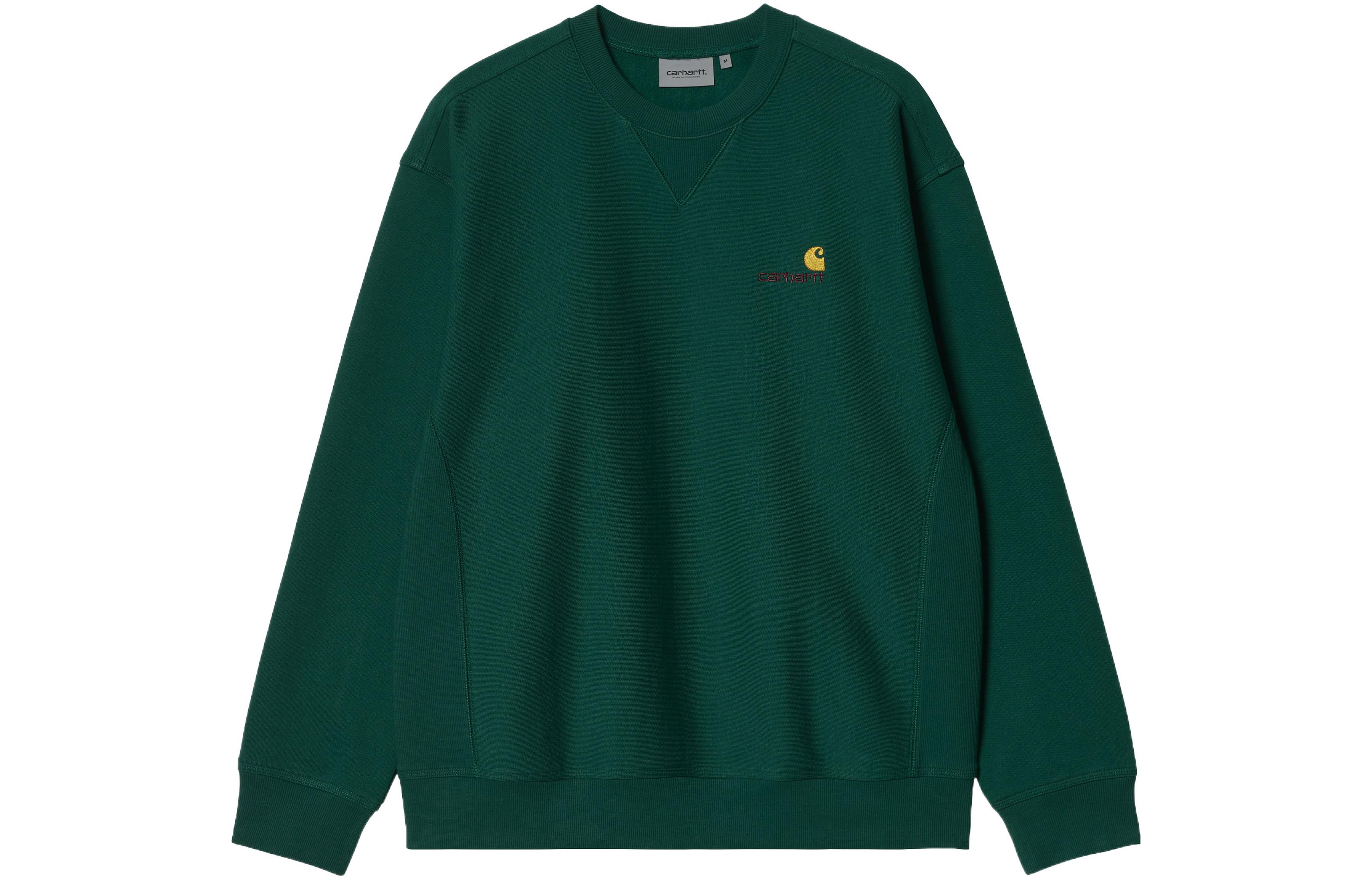 Carhartt WIP American Script Sweatshirt Hedge Unisex Green Crewneck Sweater I025475-827-XX