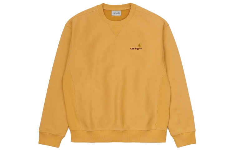 Carhartt WIP American Script Yellow Crewneck Sweatshirt I025475-0G1-00