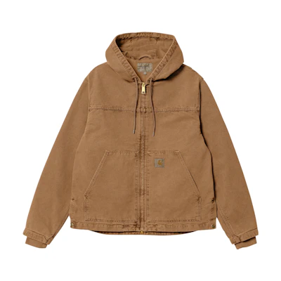 Carhartt WIP Arling Jacket Brown Full-Zip Hoodie Jacket. I031389-1CN-FH