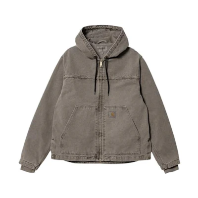 Carhartt WIP Arling Washed Hoodie Jacket Unisex Vintage Style Black. I031389-89