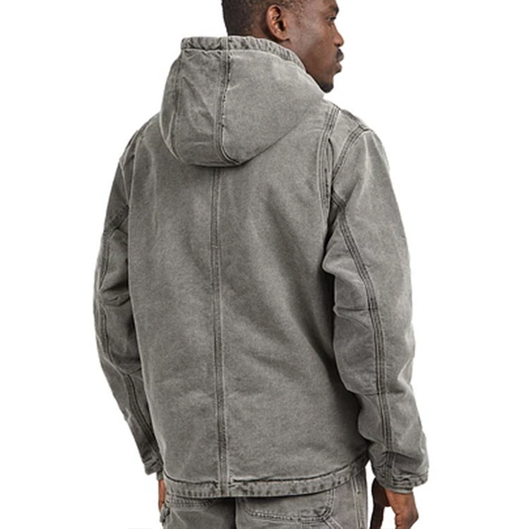 Carhartt WIP Arling Washed Hoodie Jacket Unisex Vintage Style Black. I031389-89 圖 5