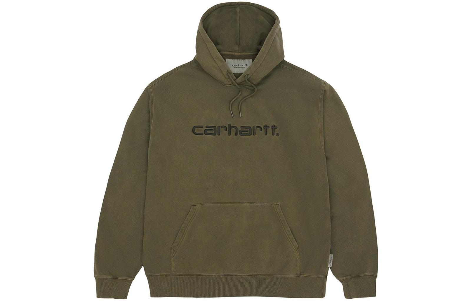 Carhartt WIP Army Green Loose Fit Hoodie with Logo Graphic A202008