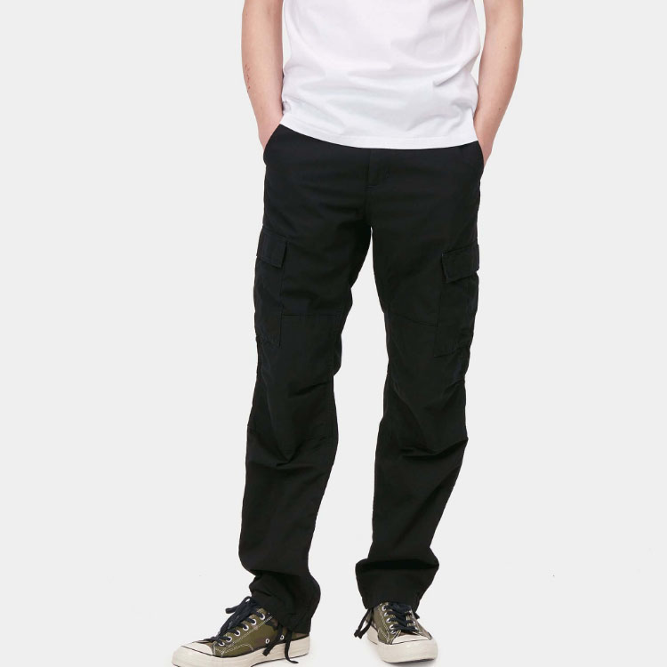 Sizing Carhartt WIP Seluar Aviation Cargo Multi-poket Hitam CHXPTI009578E-BKX