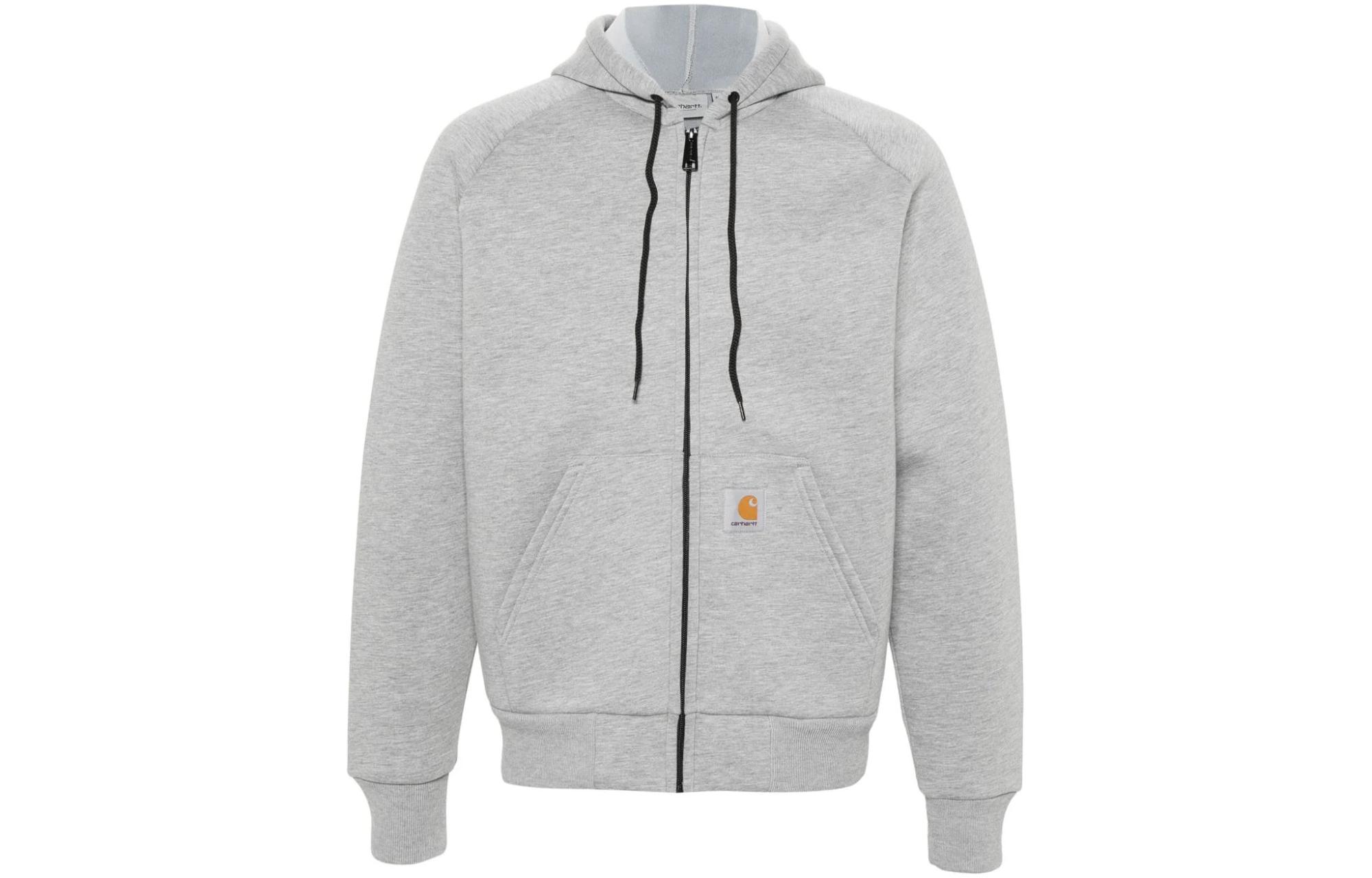 Carhartt WIP Badge Logo Hooded Zip Jacket Unisex Gray I032935