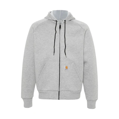 Carhartt WIP Badge Logo Hooded Zip Jacket Unisex Gray I032935