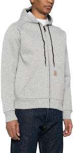 칼하트 WIP 배지 로고 후드 집업 재킷 유니섹스 그레이 I032935 Shop 칼하트 WIP 배지 로고 후드 집업 재킷 유니섹스 그레이 I032935