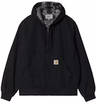 Carhartt WIP Bandana Print Classic Zip Hoodie Jacket Black. A211054-00E-06 Carhartt WIP Bandana Print Classic Zip Hoodie Jacket Black. A211054-00E-06