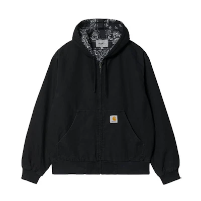 Carhartt WIP Bandana Print Classic Zip Hoodie Jacket Black. A211054-00E-06