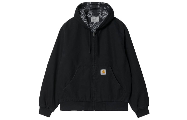 Carhartt WIP Bandana Print Classic Zip Hoodie Jacket Black. A211054-00E-06 圖 2