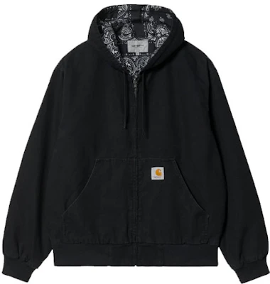 Carhartt WIP Jaket Hoodie Zip Cetak Bandana Klasik Hitam. A211054-00E-06 Order Carhartt WIP Jaket Hoodie Zip Cetak Bandana Klasik Hitam. A211054-00E-06