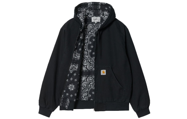 Carhartt WIP Bandana Print Classic Zip Hoodie Jacket Black. A211054-00E-06 圖 3