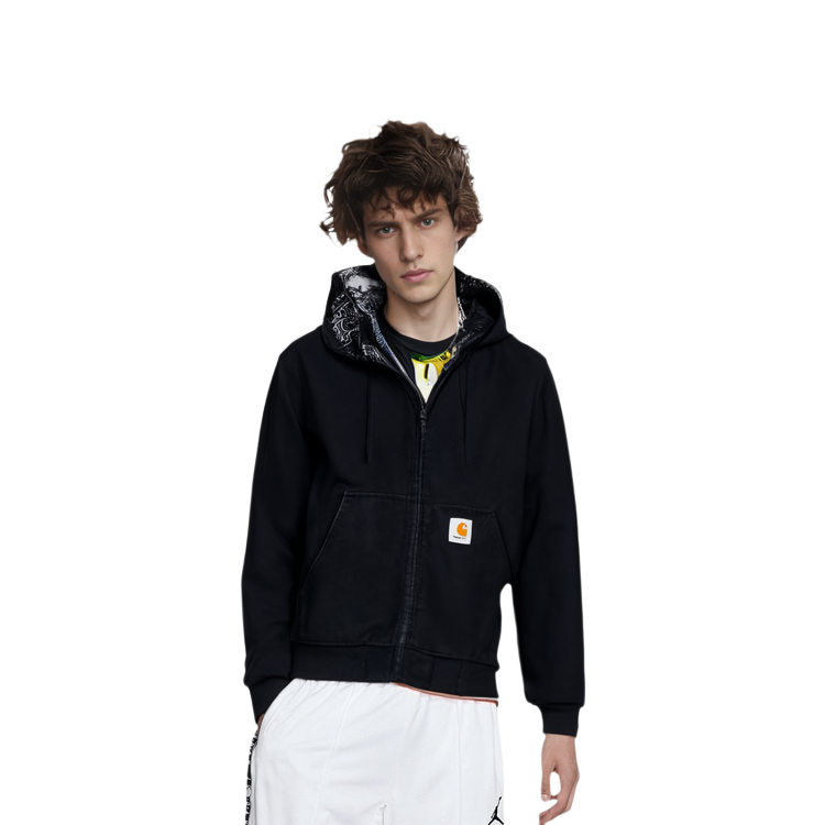 Carhartt WIP Bandana Print Classic Zip Hoodie Jacket Black. A211054-00E-06 圖 4