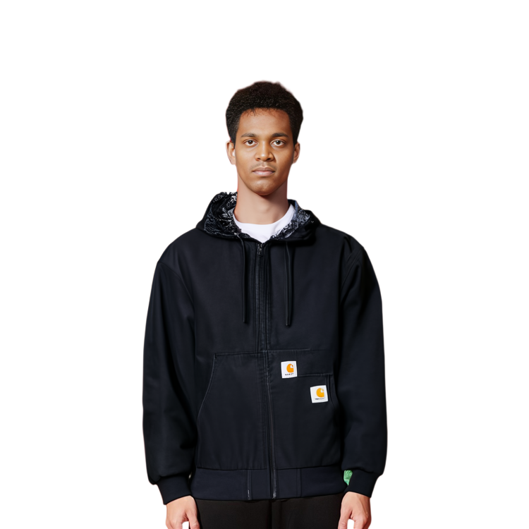 Carhartt WIP Bandana Print Classic Zip Hoodie Jacket Black. A211054-00E-06 圖 6