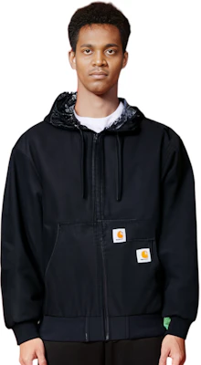 Carhartt WIP Jaket Hoodie Zip Cetak Bandana Klasik Hitam. A211054-00E-06 Details for Carhartt WIP Jaket Hoodie Zip Cetak Bandana Klasik Hitam. A211054-00E-06