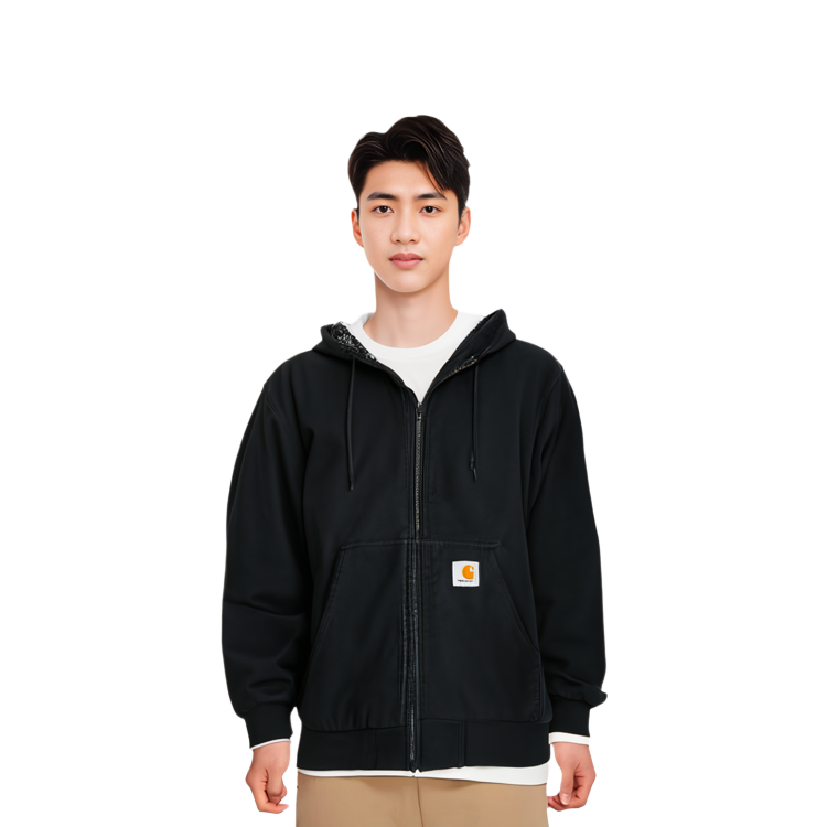 Carhartt WIP Bandana Print Classic Zip Hoodie Jacket Black. A211054-00E-06 圖 7