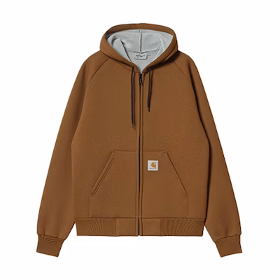 Carhartt WIP Basic Logo Zip-Up Hooded Jacket Brown Unisex I018044-0GN-XX