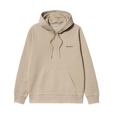Carhartt WIP Beige Hoodie with Embroidered Logo & Drawstring Design I032693-AW-XX