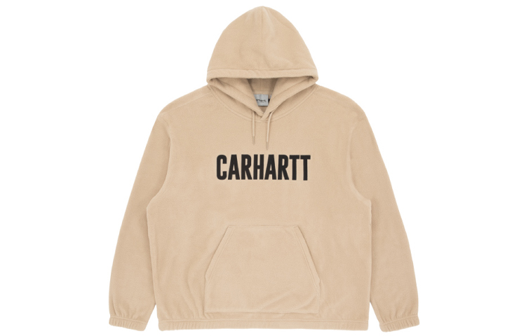 Carhartt WIP Beige Letter Embroidered Patch Fleece Hoodie CHXSWA202009F