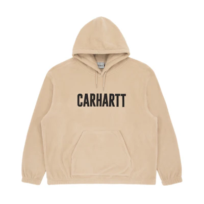 Carhartt WIP Beige Letter Embroidered Patch Fleece Hoodie CHXSWA202009F