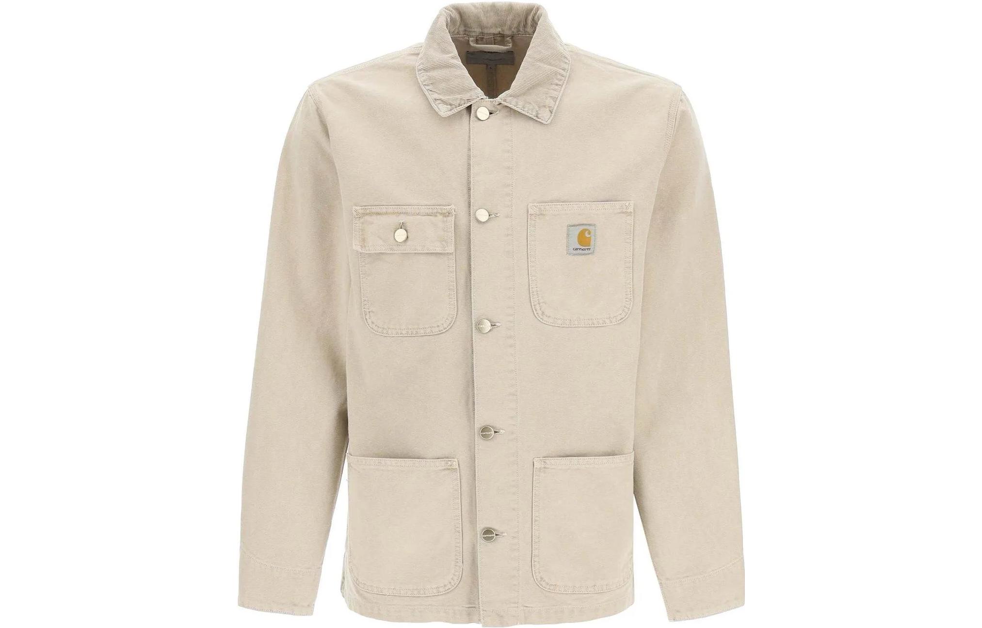 Carhartt WIP Beige Logo Patch Long Sleeve Shirt Jacket I0264800MEFH0