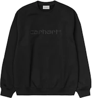 Carhartt WIP Black Crewneck Sweatshirt with Embroidered Logo I030229-00E-XX Carhartt WIP Black Crewneck Sweatshirt with Embroidered Logo I030229-00E-XX