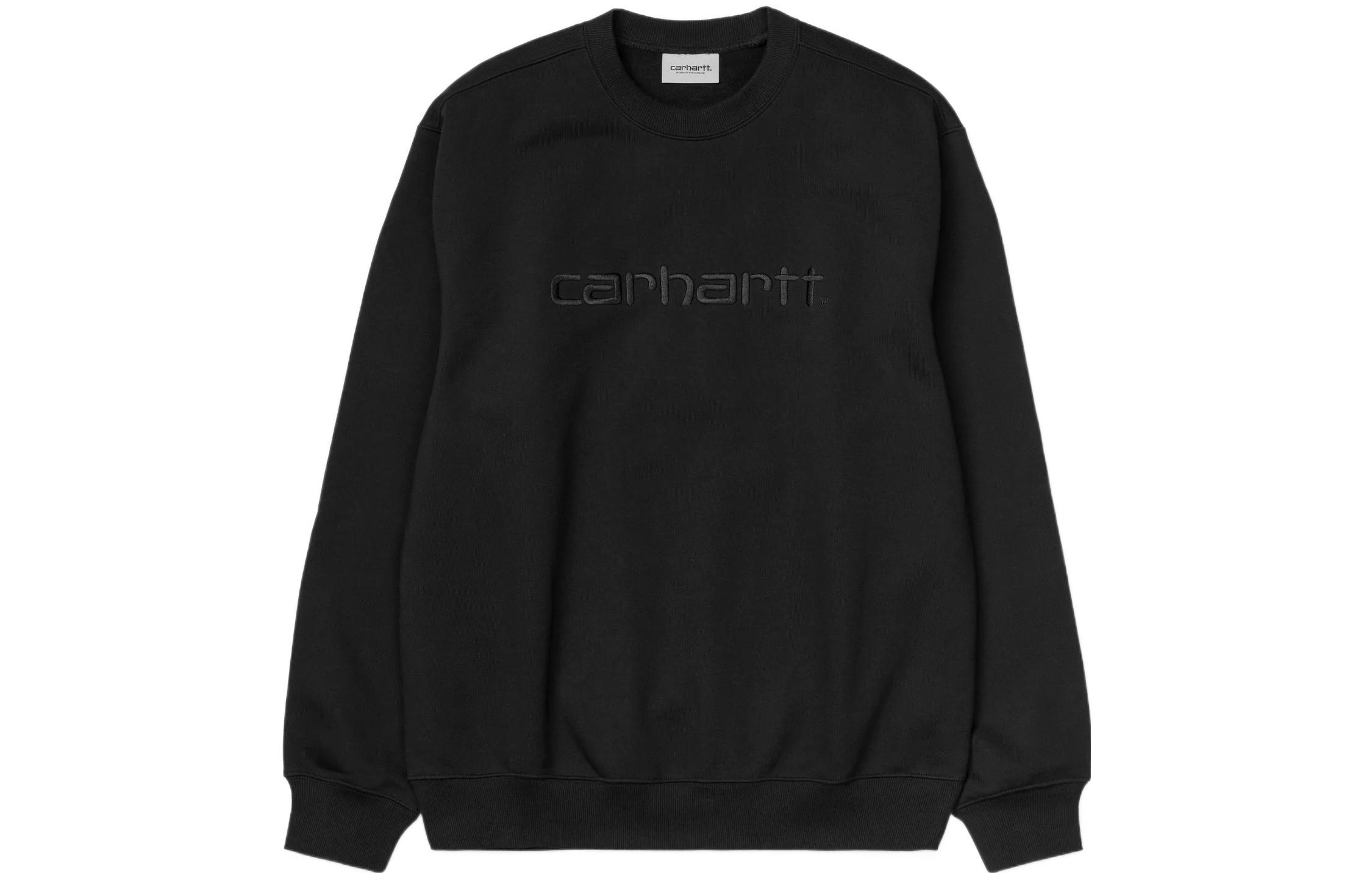 Carhartt WIP Black Crewneck Sweatshirt with Embroidered Logo I030229-00E-XX 圖 2