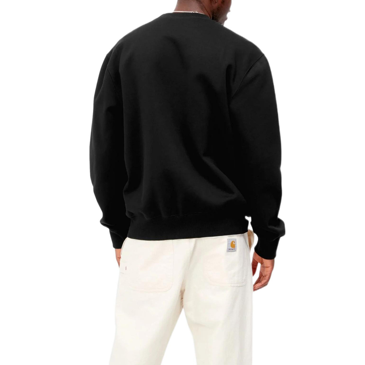Carhartt WIP Black Crewneck Sweatshirt with Embroidered Logo I030229-00E-XX 圖 5