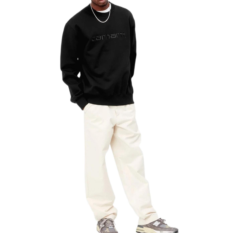 Carhartt WIP Black Crewneck Sweatshirt with Embroidered Logo I030229-00E-XX 圖 6