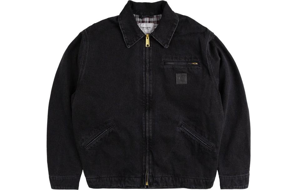 Carhartt WIP Black Denim Jacket with Zippered Pocket I031391-10