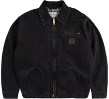 Carhartt WIP Black Denim Jacket with Zippered Pocket I031391-10 Carhartt WIP Black Denim Jacket with Zippered Pocket I031391-10